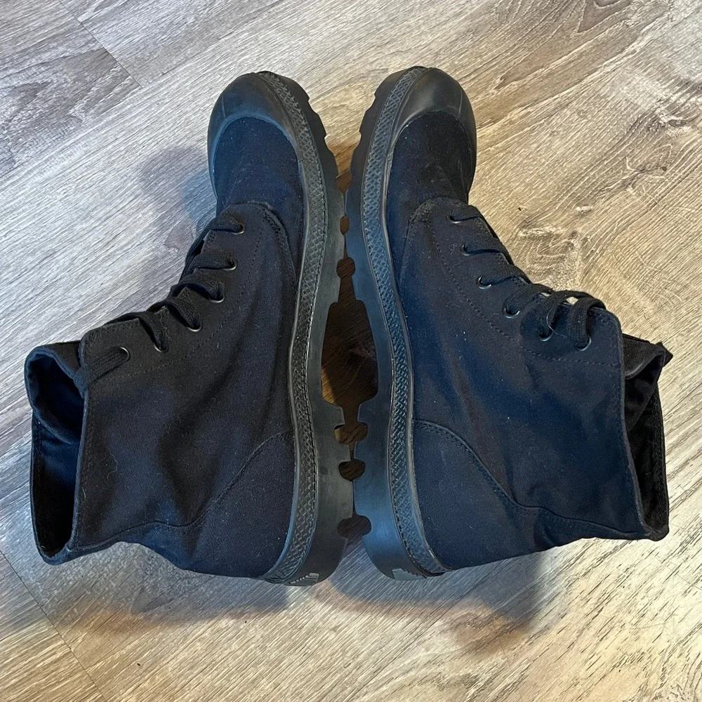 Palladium Pampa Hi Black Canvas High Top Boots Mens 13 05364-008-M